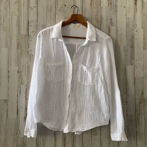 Cloth + Stone Button Down White Top